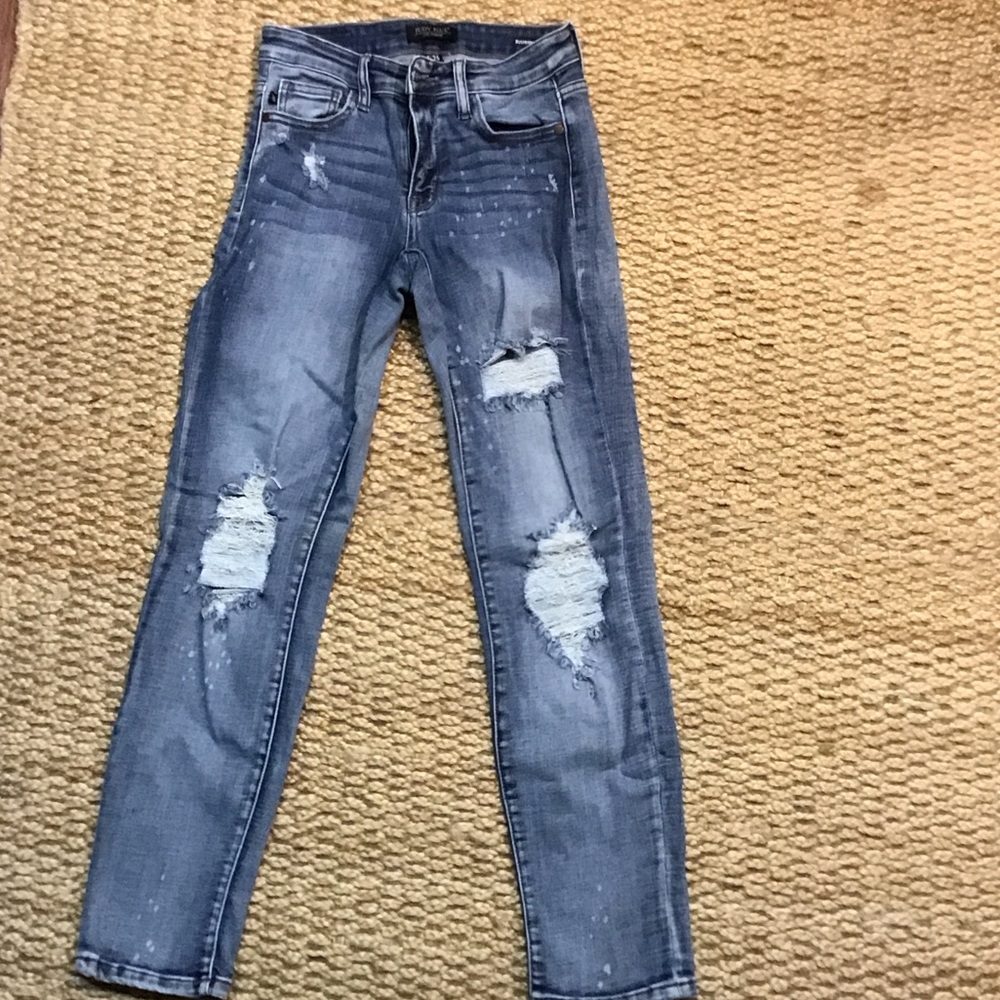 Judy Blue Distressed Boyfriend Fit Jeans Size 1/25